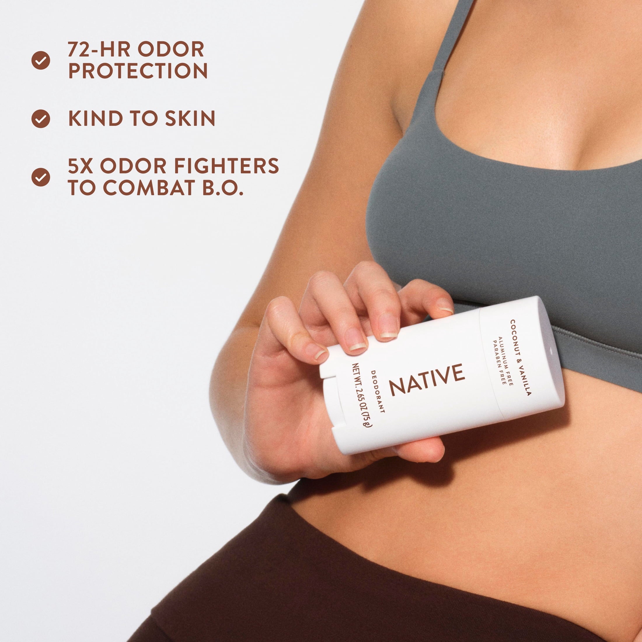 Deodorant, Aluminum Free, Coconut &amp; Vanilla, Deodorant for Women and Men, 2.65 oz