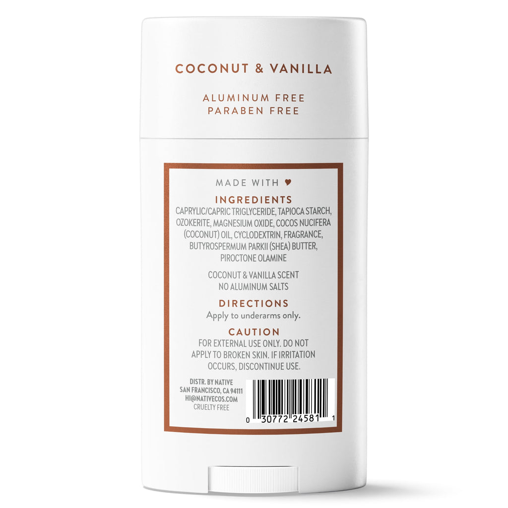 Deodorant, Aluminum Free, Coconut &amp; Vanilla, Deodorant for Women and Men, 2.65 oz