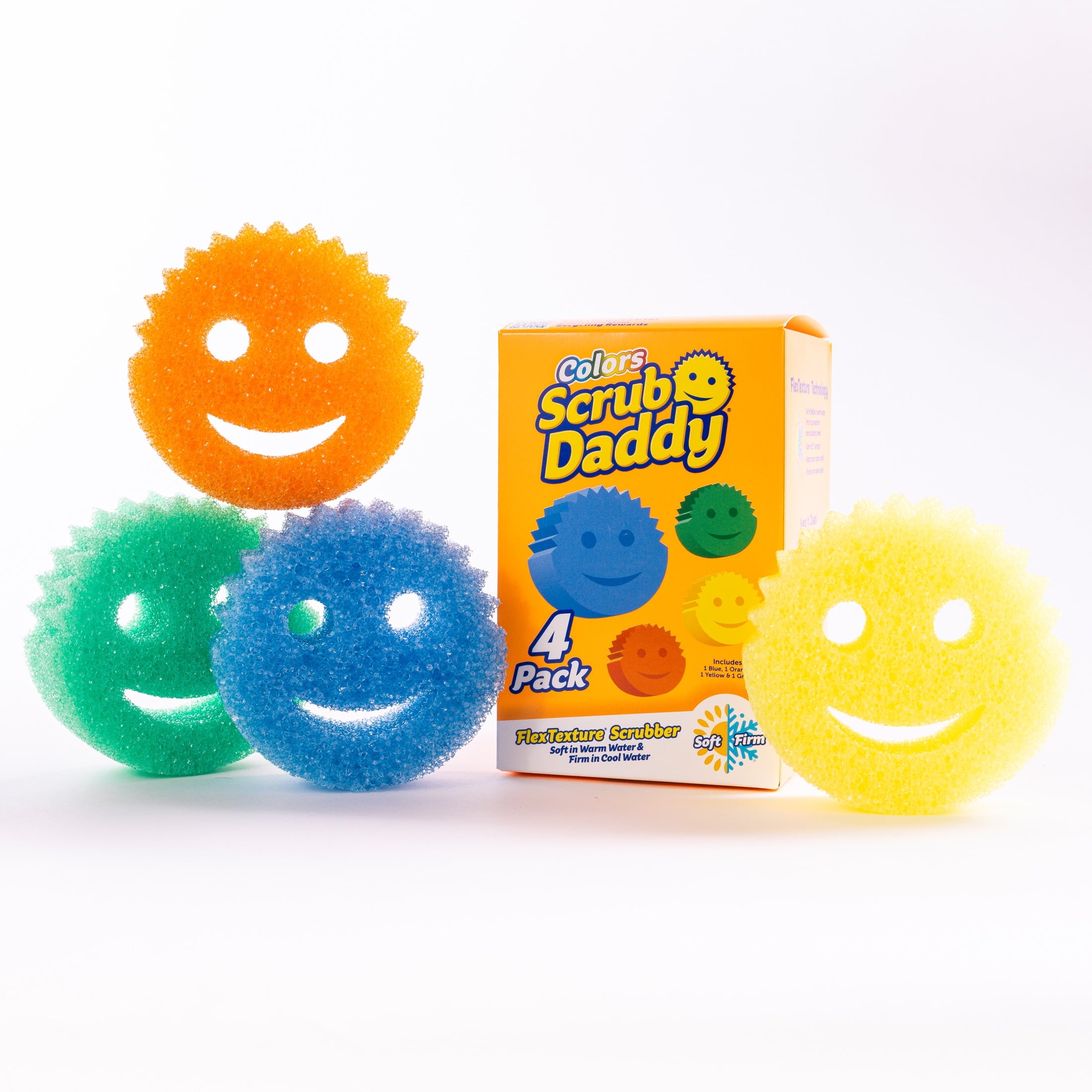 Colors Non-Scratch Cleaning Sponges, 4 Count