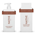 Moisturizing Shampoo &amp; Body Wash Set, Coconut &amp; Vanilla, Sulfate &amp; Paraben Free, 16.5 oz