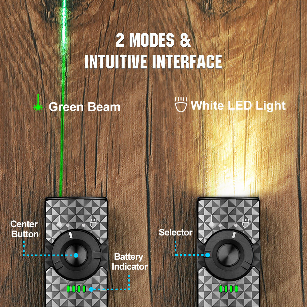 Arkfeld EDC Flat Flashlight, 1000 Lumens LED Light with Green Beam, Rechargeable Battery, Orange