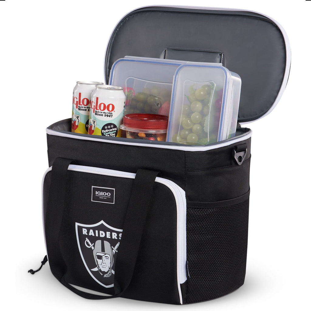 Black Las Vegas Raiders 28-Can Tote Cooler