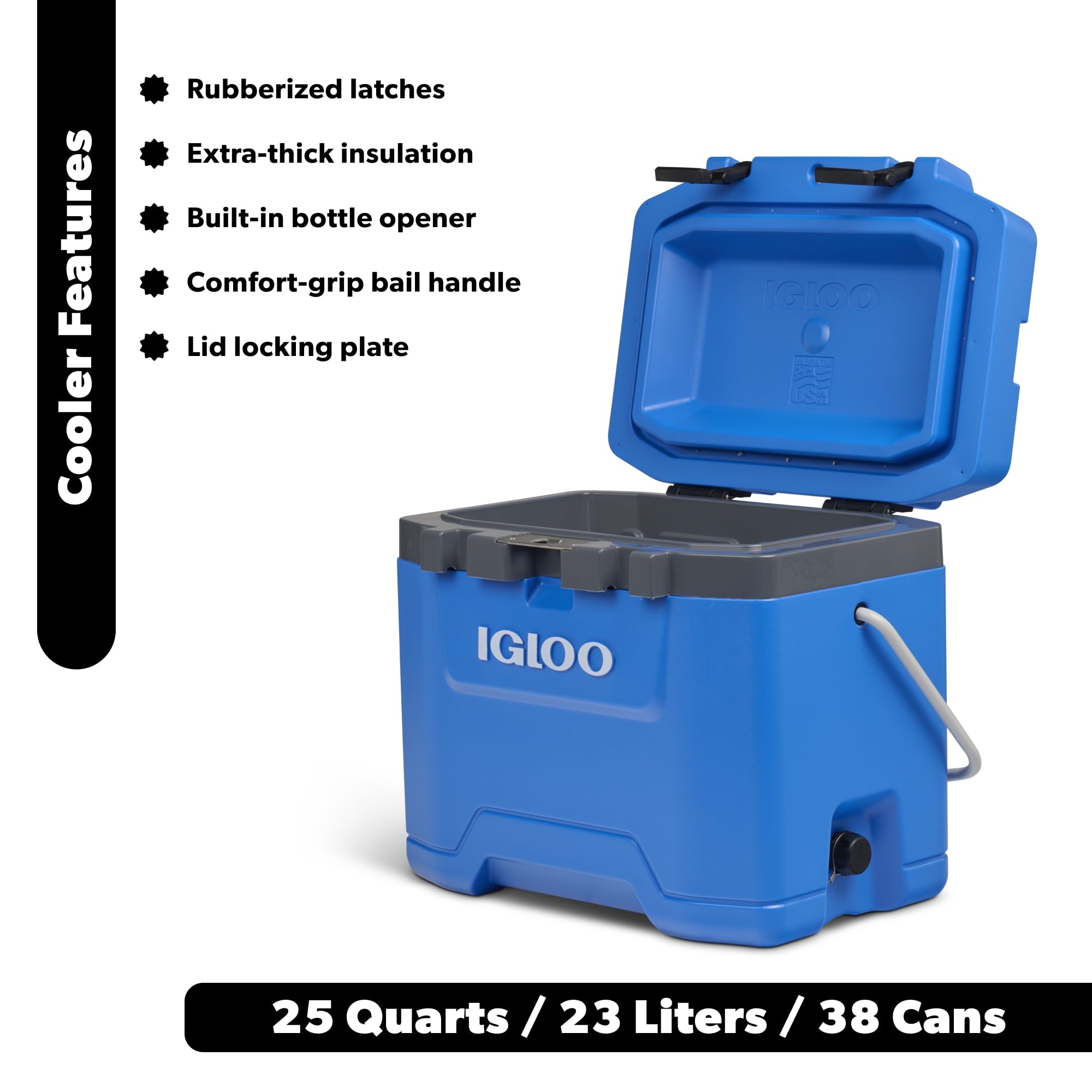50 QT Overland Ice Chest Cooler, Green