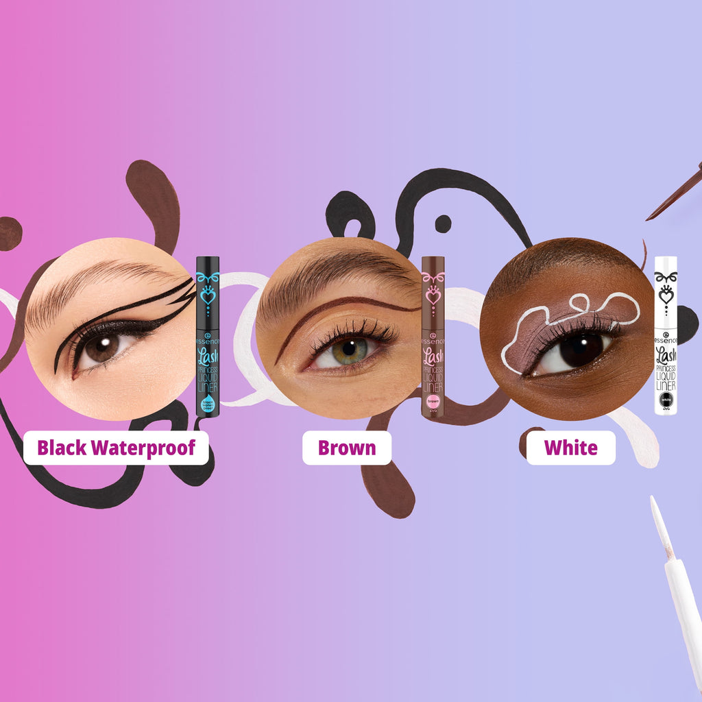 Lash Princess Liquid Eye Liner, Brush-Tip, Black Waterproof