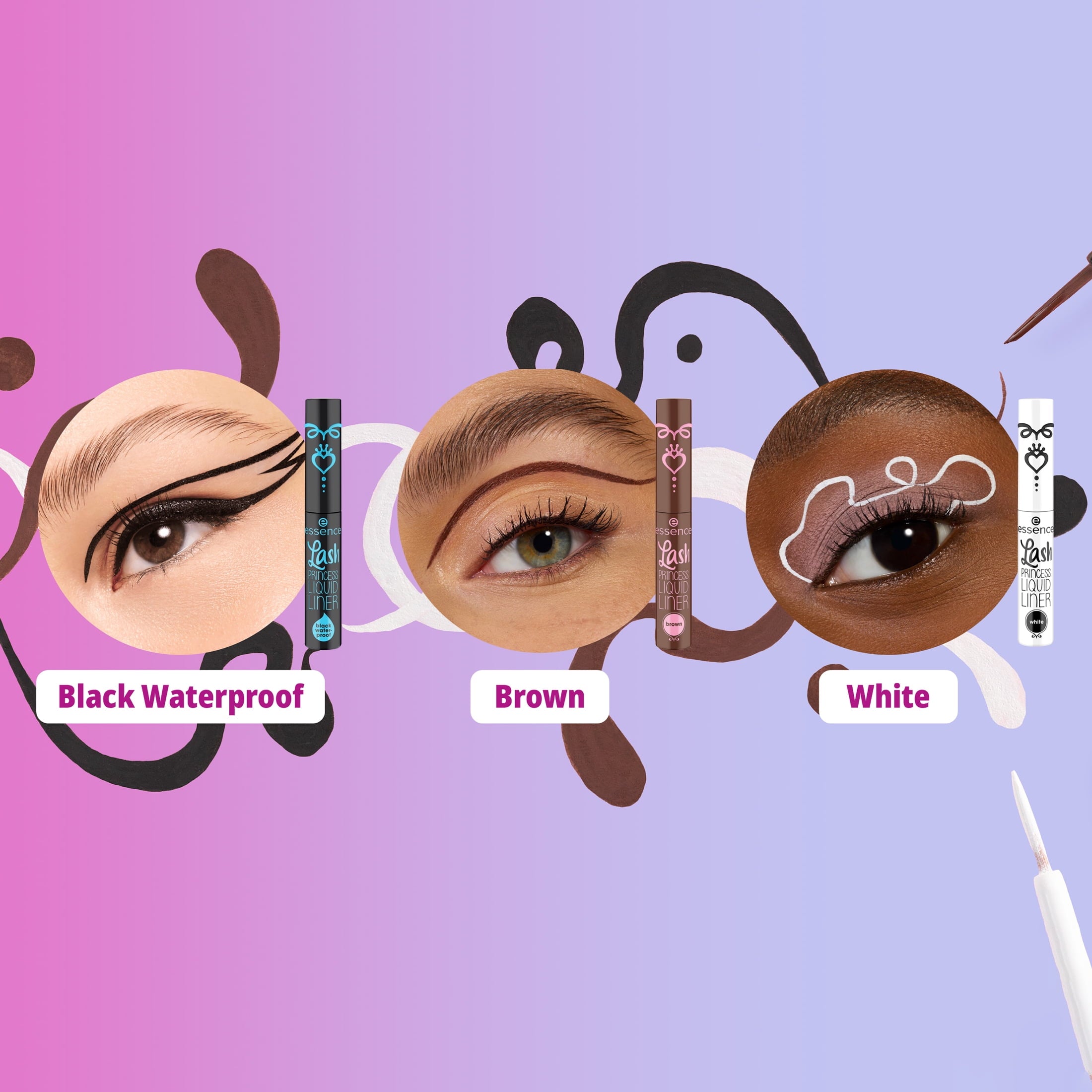 Lash Princess Liquid Eye Liner, Brush-Tip, Black Waterproof