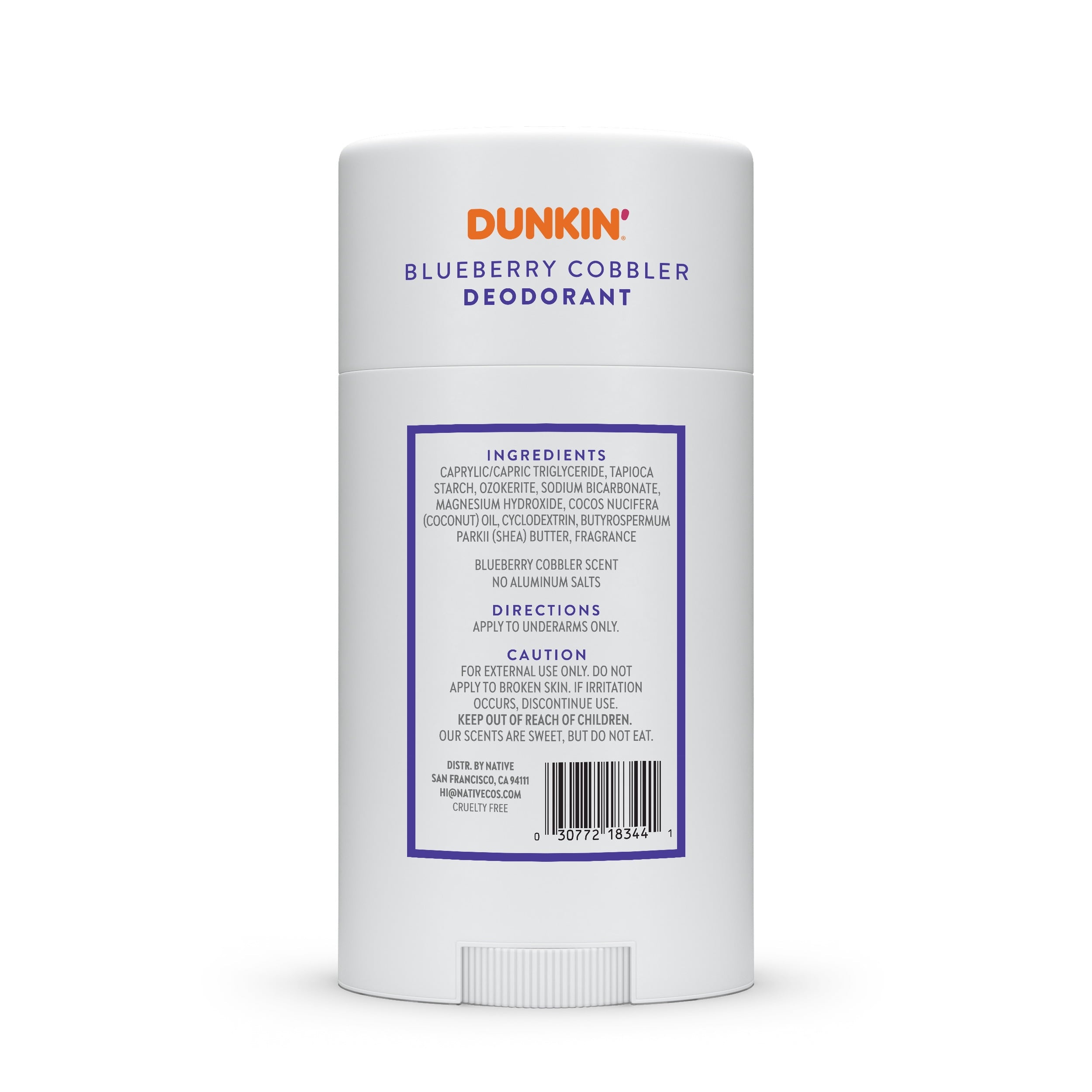Dunkin' Deodorant, Aluminum Free, Blueberry Cobbler, 2.65oz