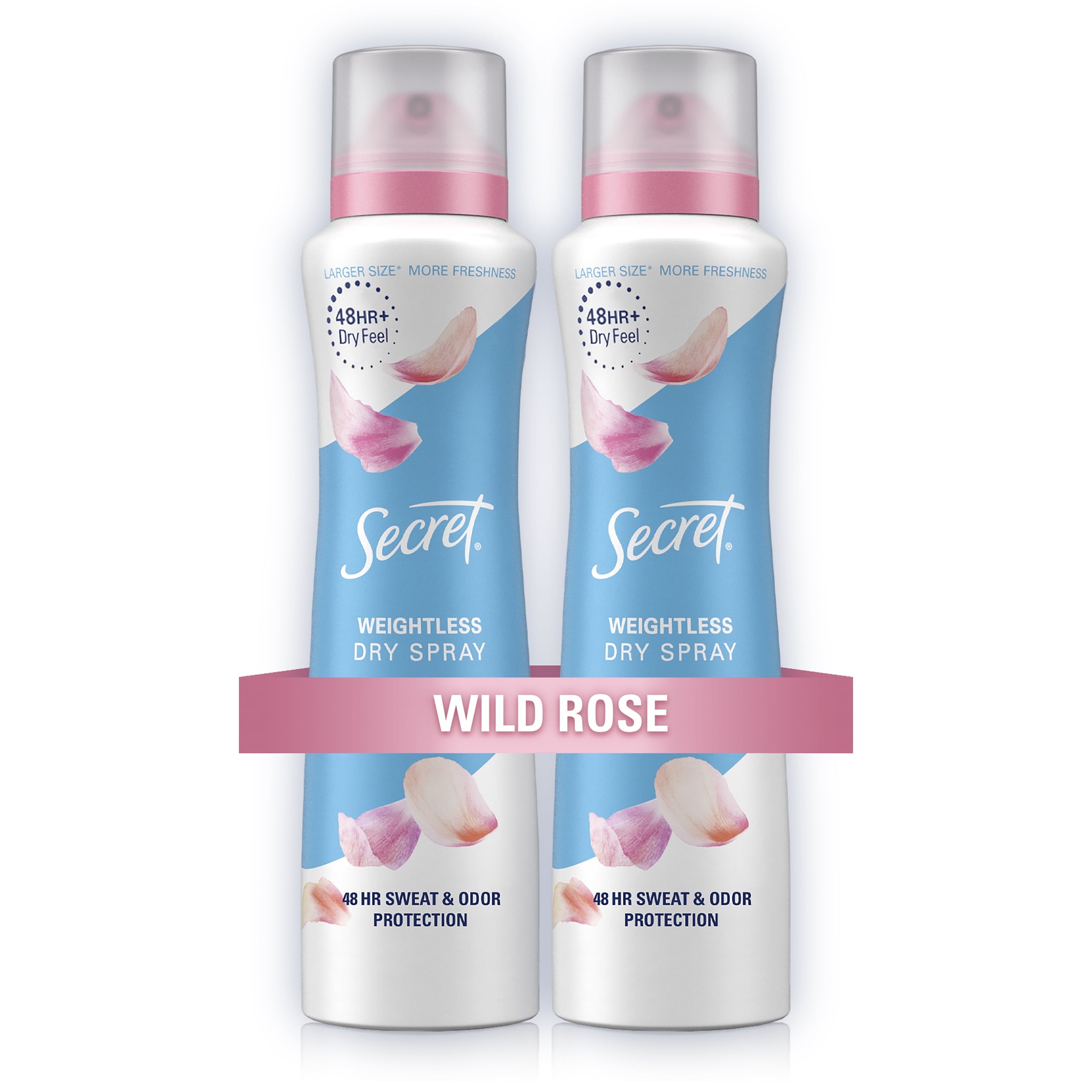 Dry Spray Antiperspirant Deodorant, Wild Rose and Argan Oil, 4.1oz, Pack of 2