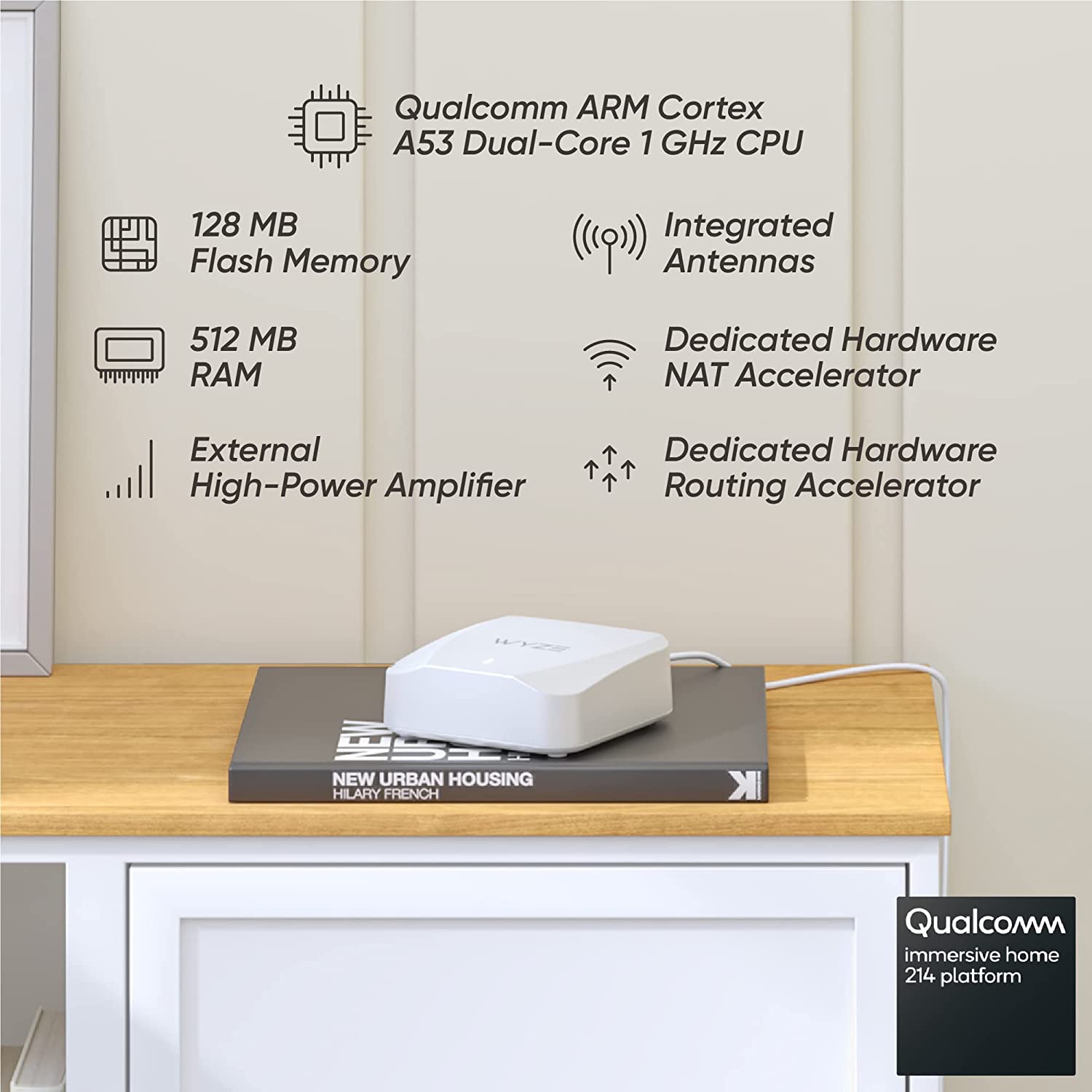 AX3000 Dual-Band Wi-Fi 6 Mesh Router System, Covers up to 1500 Sq. Ft, 50+ Devices, Replaces Router and Extender, Supports Wired Backhaul, 2X 1 Gbps Ports - 1 Pack