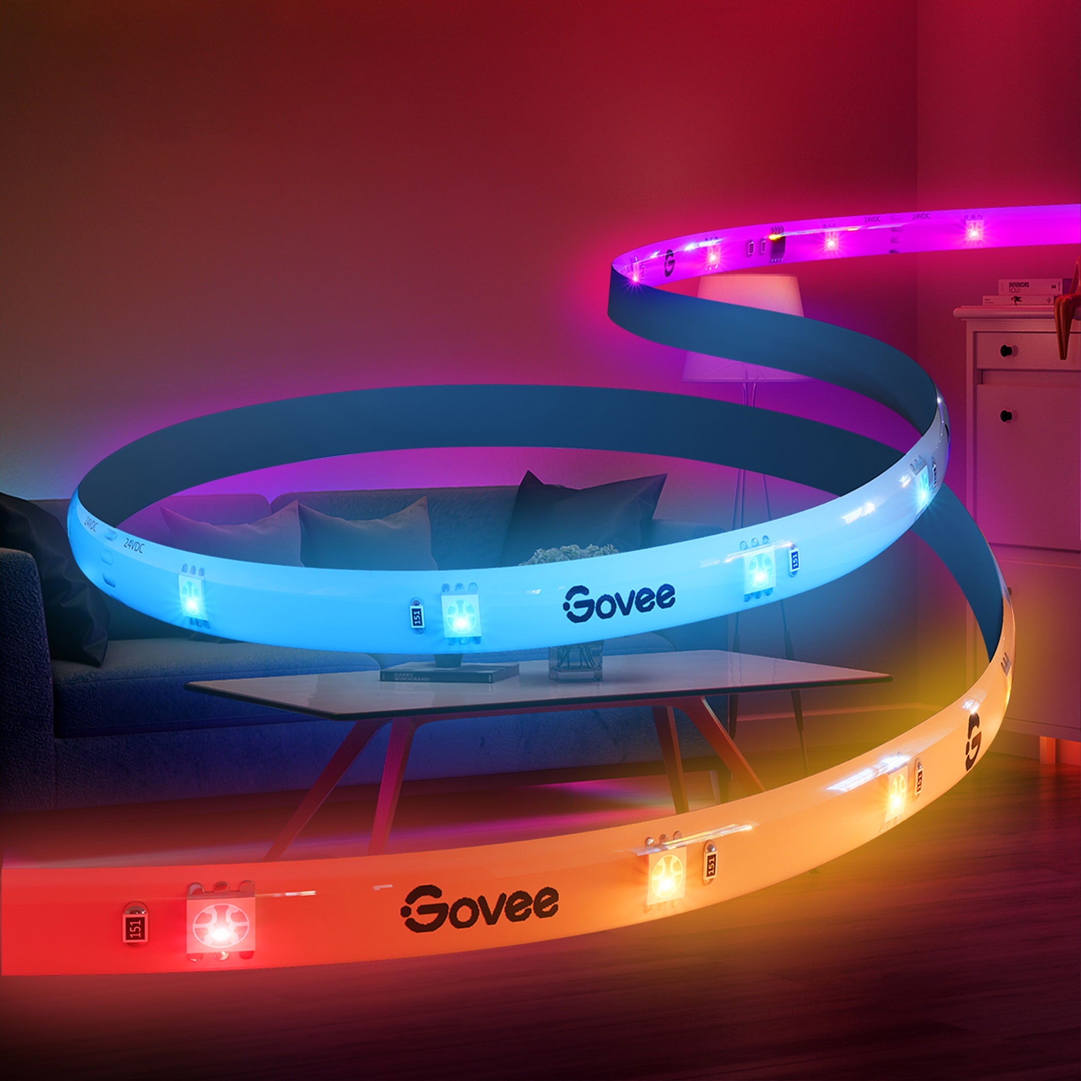 24.6ft Wi-Fi RGBICW LED Strip Light