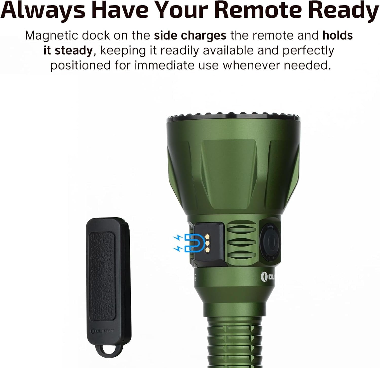 Javelot Turbo 2 1800 Lumen Rechargeable Tactical Flashlight with Long-Range 4921ft Throw, Dual-Switch Light with Wireless Remote 8M Control(Balck)