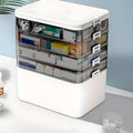 5-Tier Heavy-Duty Plastic Storage Box - Clear with Lids &amp; Handle