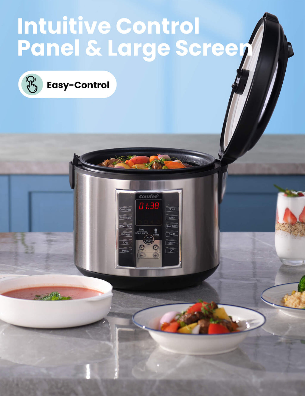 COMFEE' 10-Cup Rice Cooker and Multi-Cooker