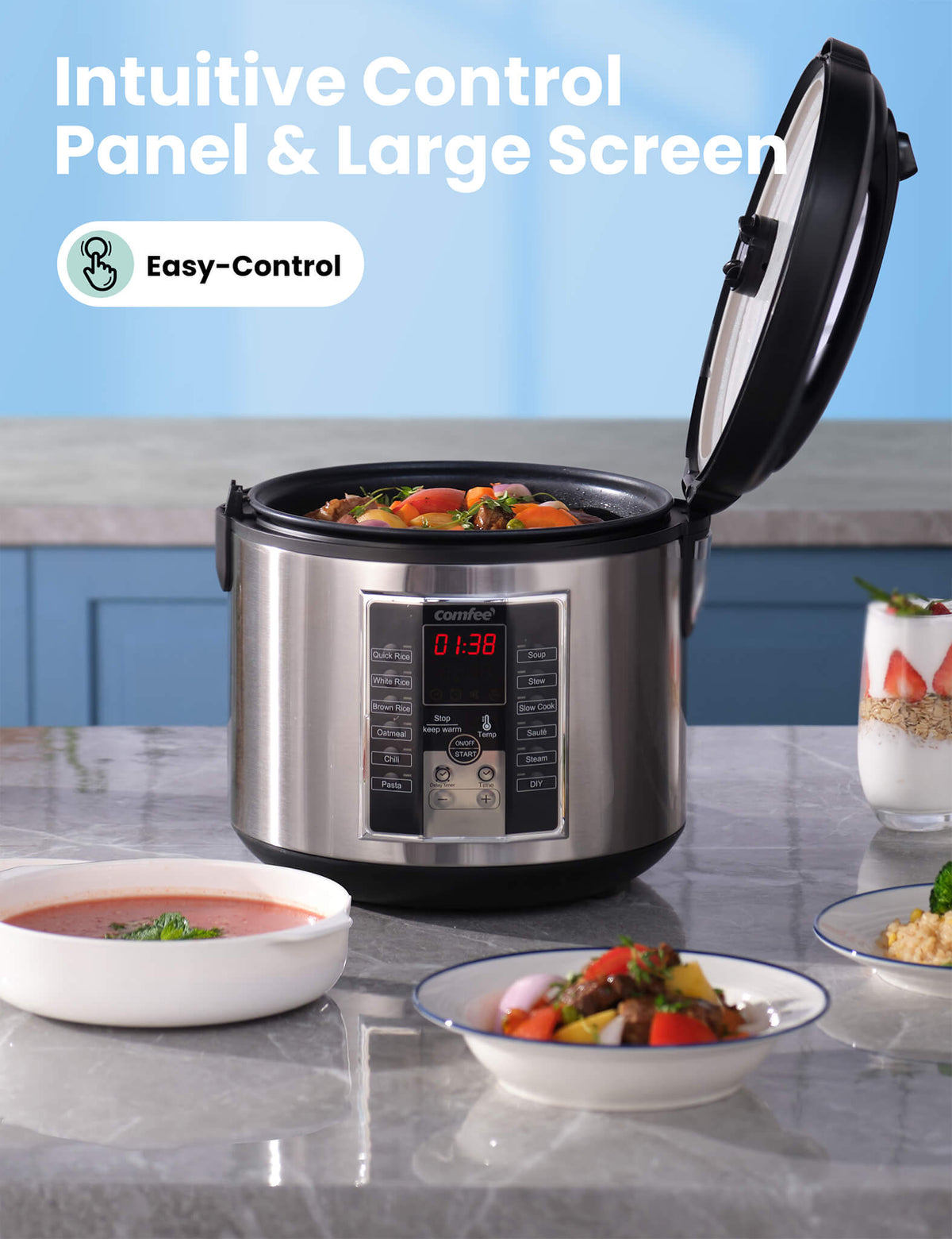 COMFEE' 10-Cup Rice Cooker and Multi-Cooker