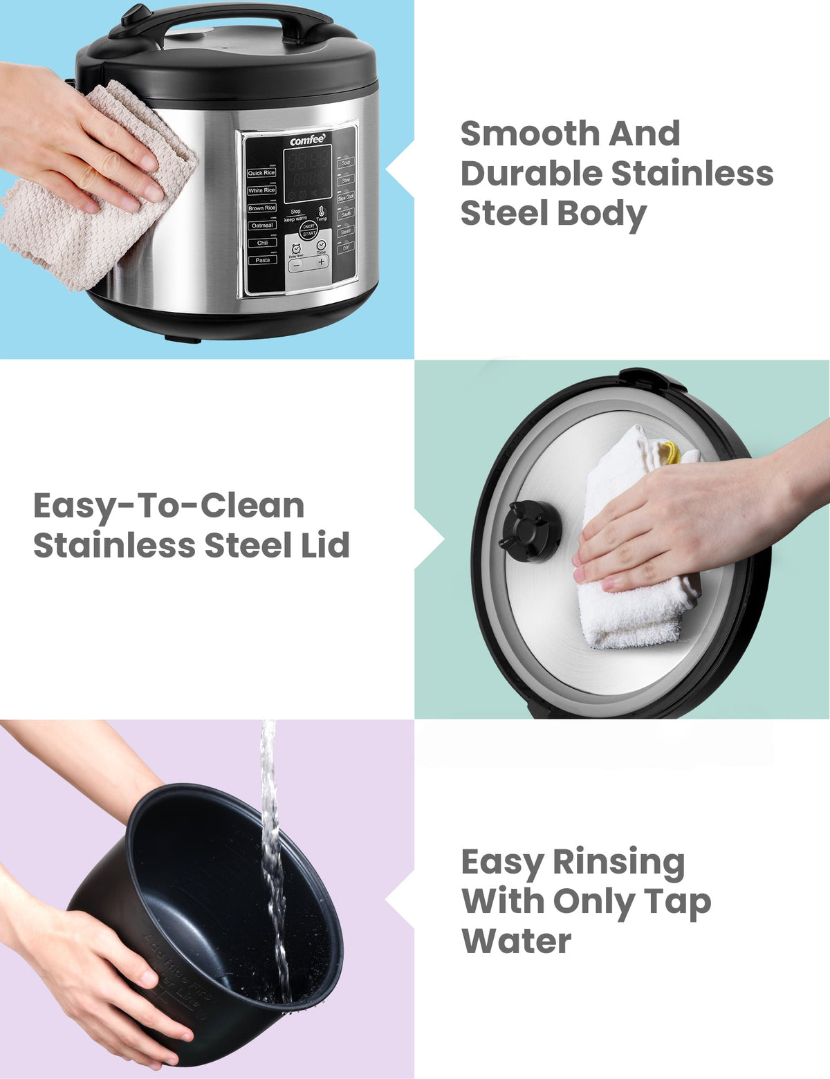 COMFEE' 10-Cup Rice Cooker and Multi-Cooker
