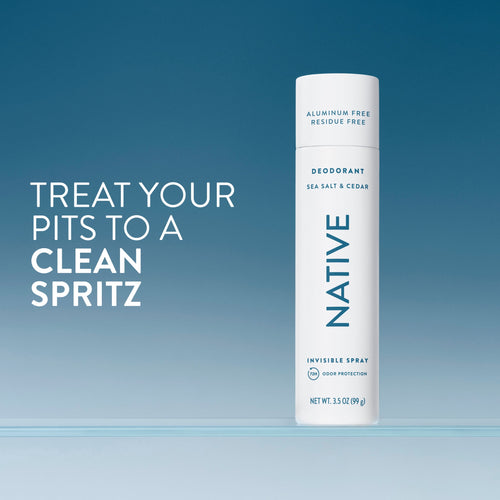 Aluminum Free Deodorant Spray For Men, 72 Hour Deodorant Spray, Sea Salt &amp; Cedar, 3.5oz