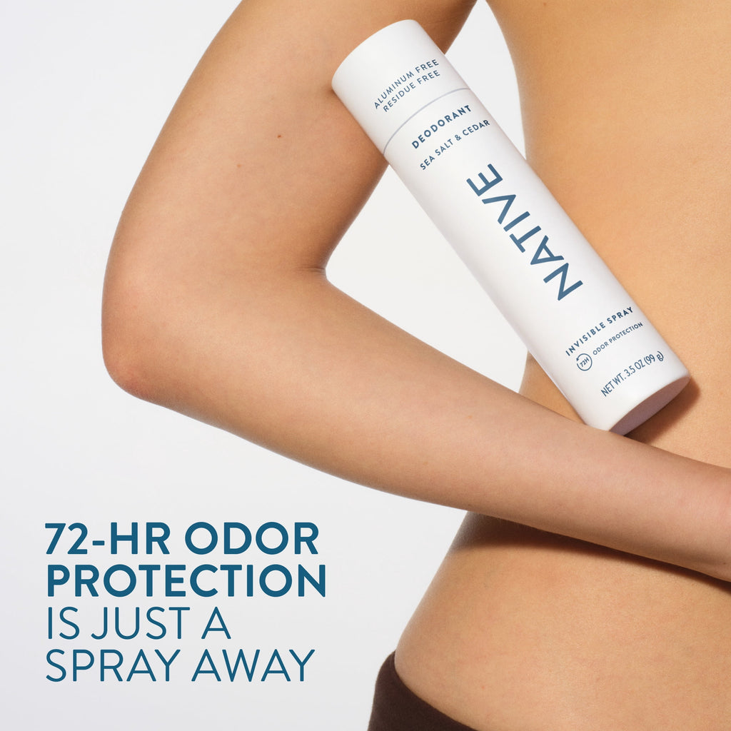 Aluminum Free Deodorant Spray For Men, 72 Hour Deodorant Spray, Sea Salt &amp; Cedar, 3.5oz
