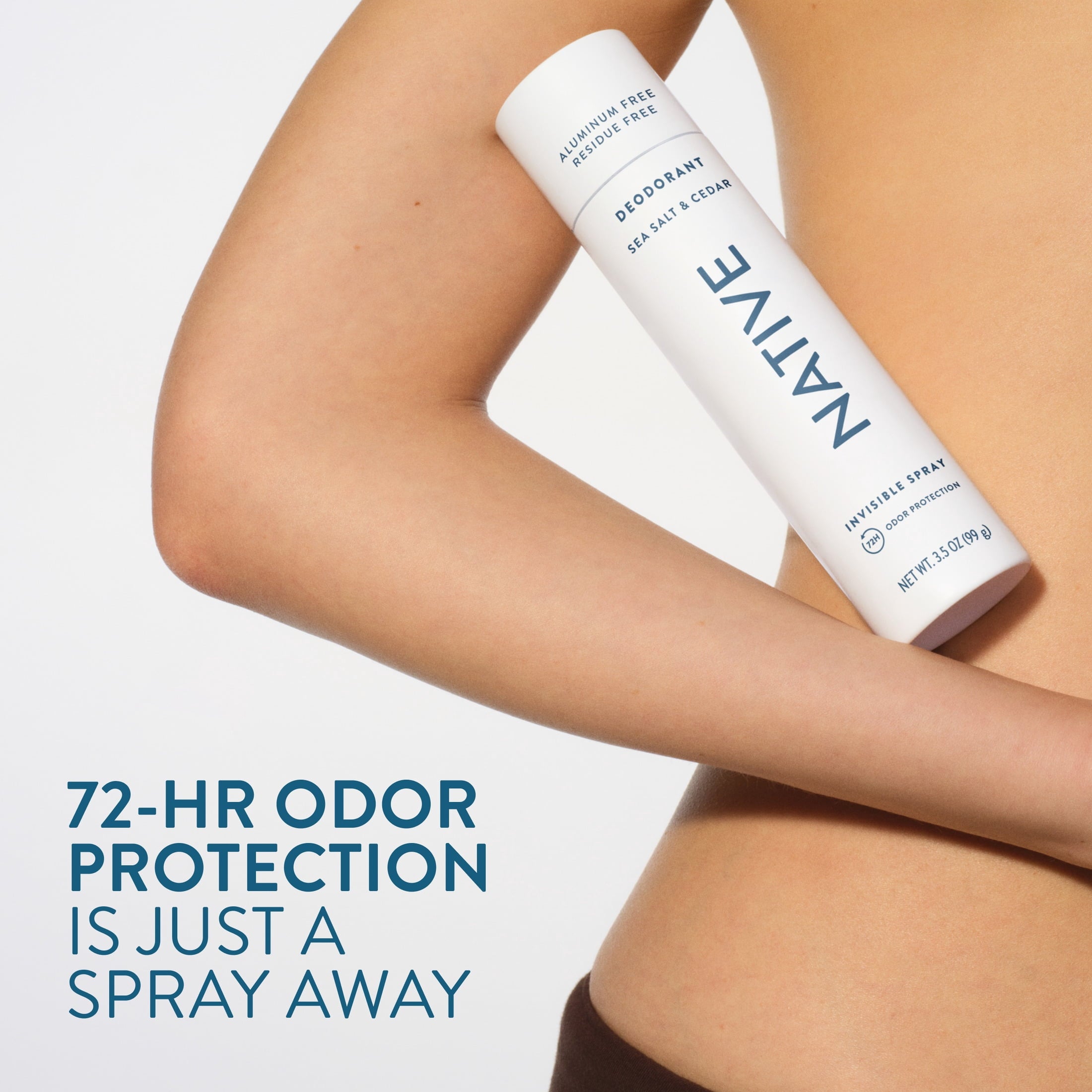Aluminum Free Deodorant Spray For Men, 72 Hour Deodorant Spray, Sea Salt &amp; Cedar, 3.5oz