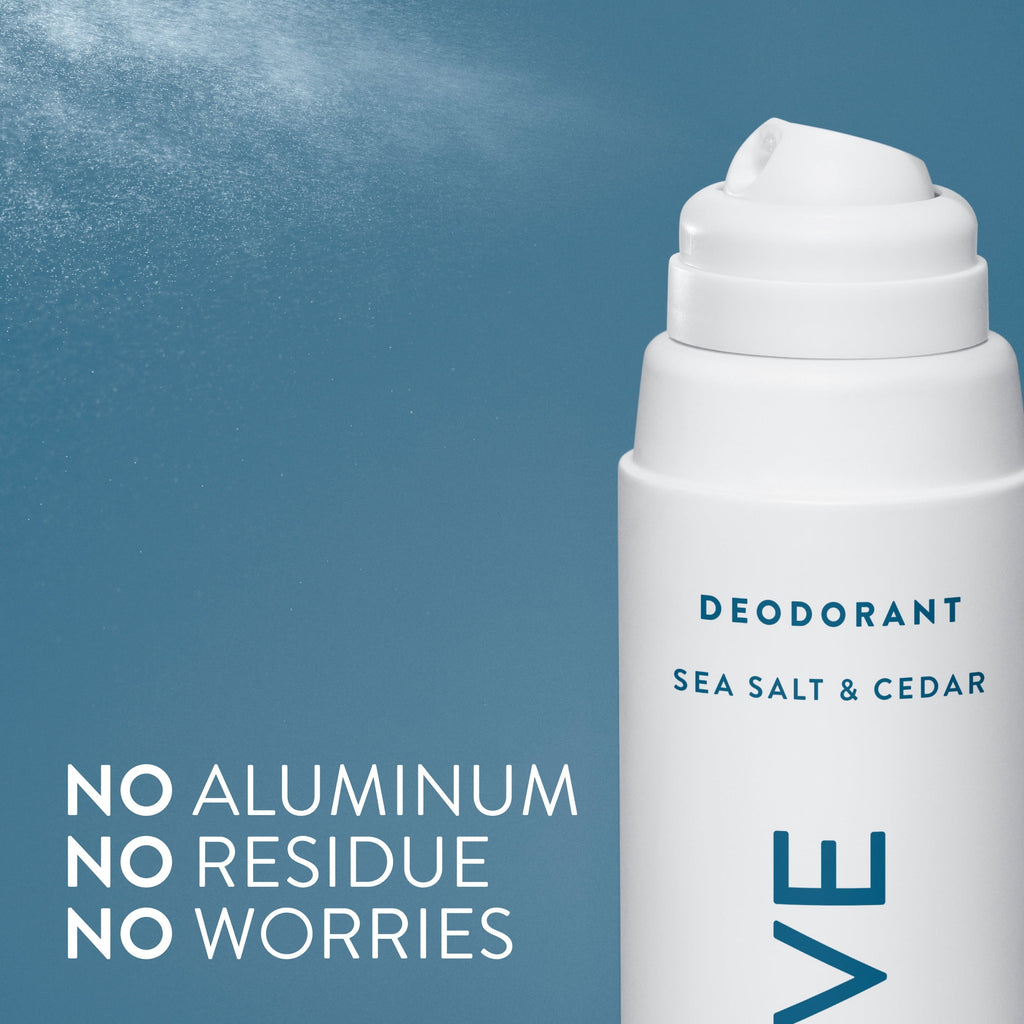 Aluminum Free Deodorant Spray For Men, 72 Hour Deodorant Spray, Sea Salt &amp; Cedar, 3.5oz