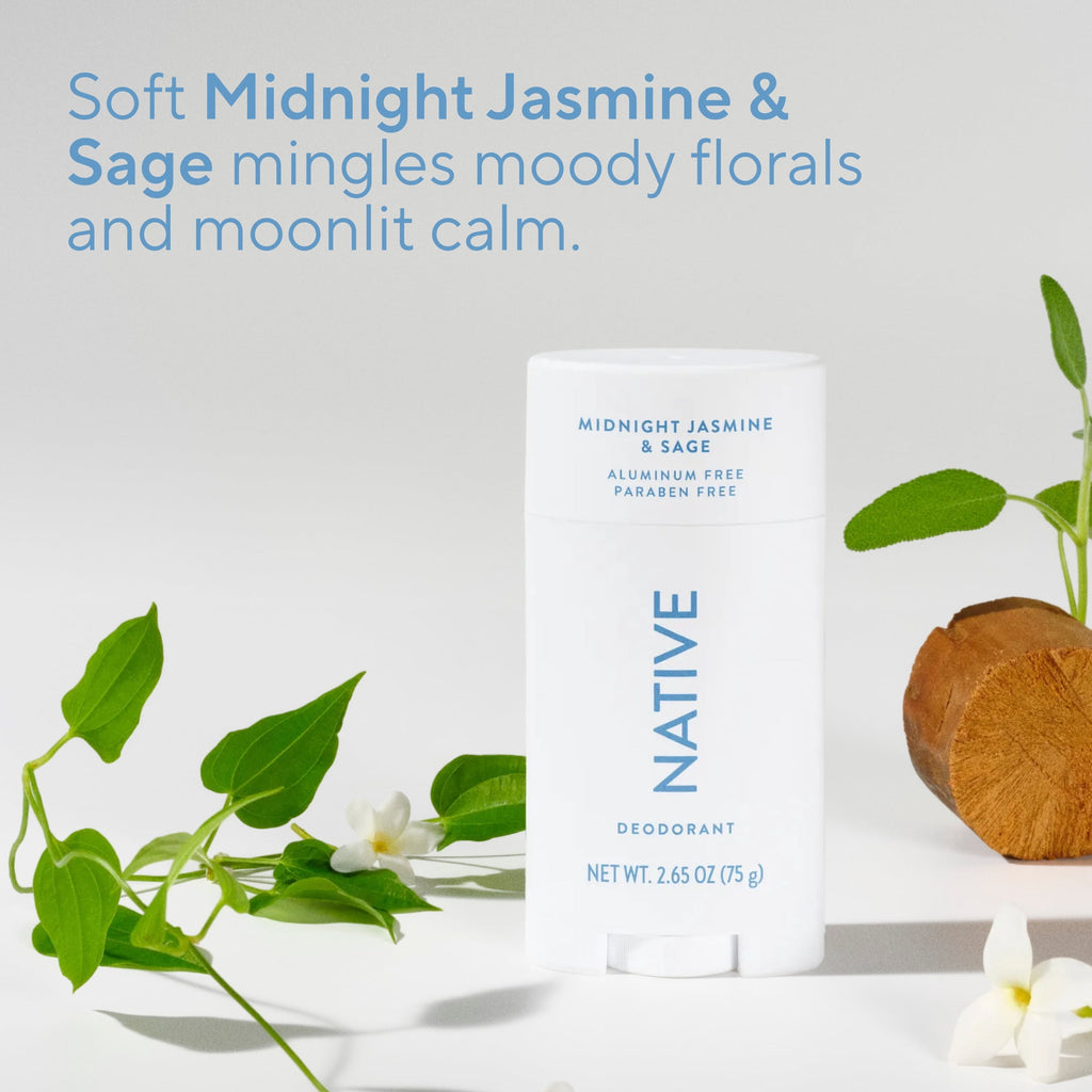 Deodorant, Aluminum Free, Midnight Jasmine &amp; Sage, Deodorant for Women and Men, 2.65 oz