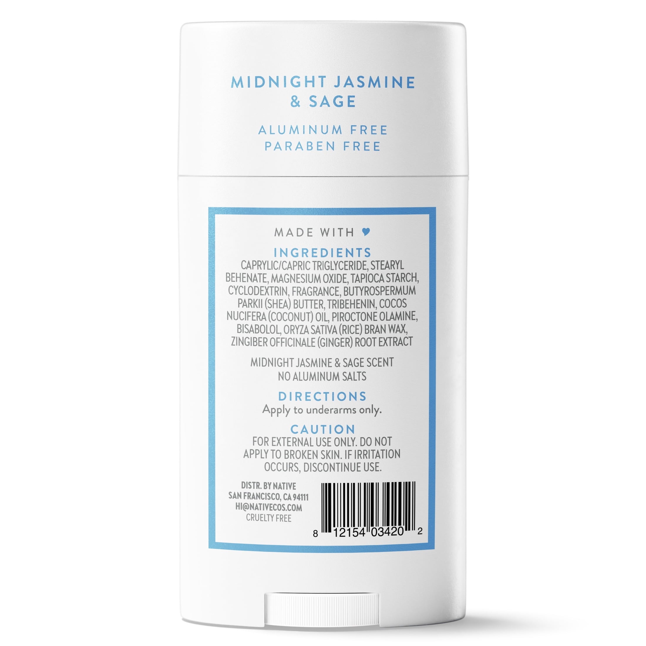 Deodorant, Aluminum Free, Midnight Jasmine &amp; Sage, Deodorant for Women and Men, 2.65 oz