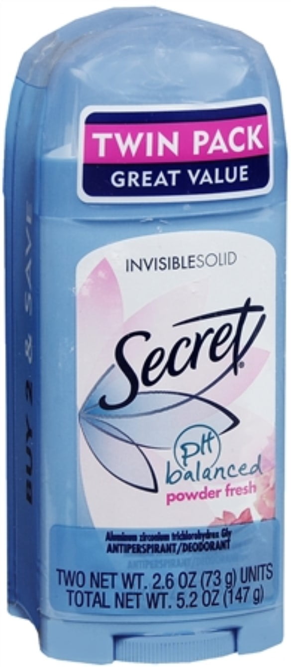 Anti-Perspirant Deodorant Invisible Solid Powder Fresh Twin Pack 5.20 oz