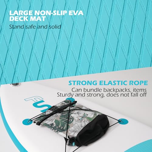 FunWater 10 ft 6 in Inflatable Stand Up Paddle Board Set – Sky Blue