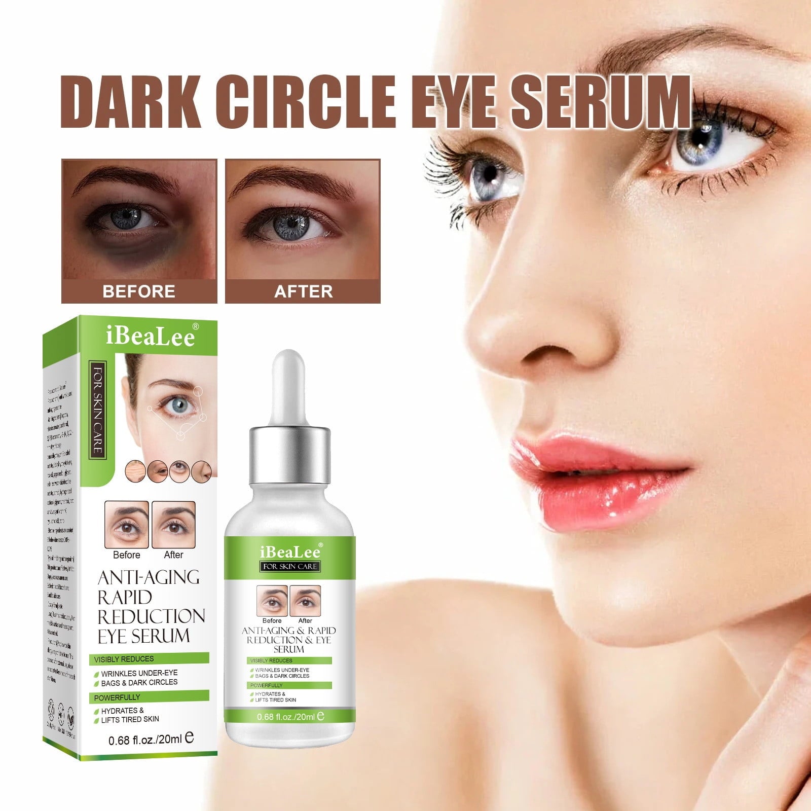 Firming Serum,Aging Eye Serums For Women &amp; Men - Reduces Puffiness, Dark Circles, Under Eye Bags, Wrinkles And Fine Lines Around The Eyes20ML Essence Personal Care Clearance A