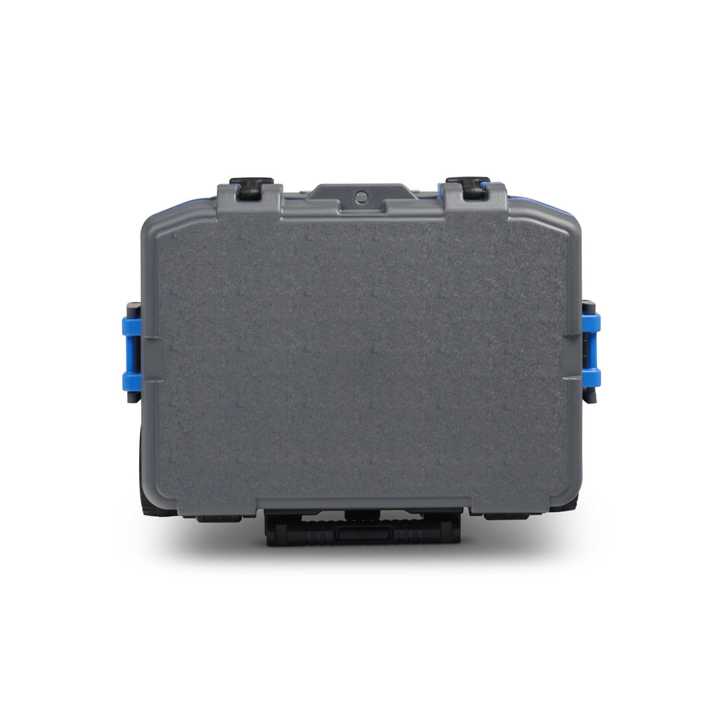 52 QT Overland Ice Chest Cooler with Wheels, Gray and Blue