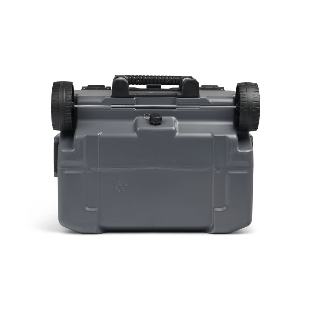 52 QT Overland Ice Chest Cooler with Wheels, Gray and Blue