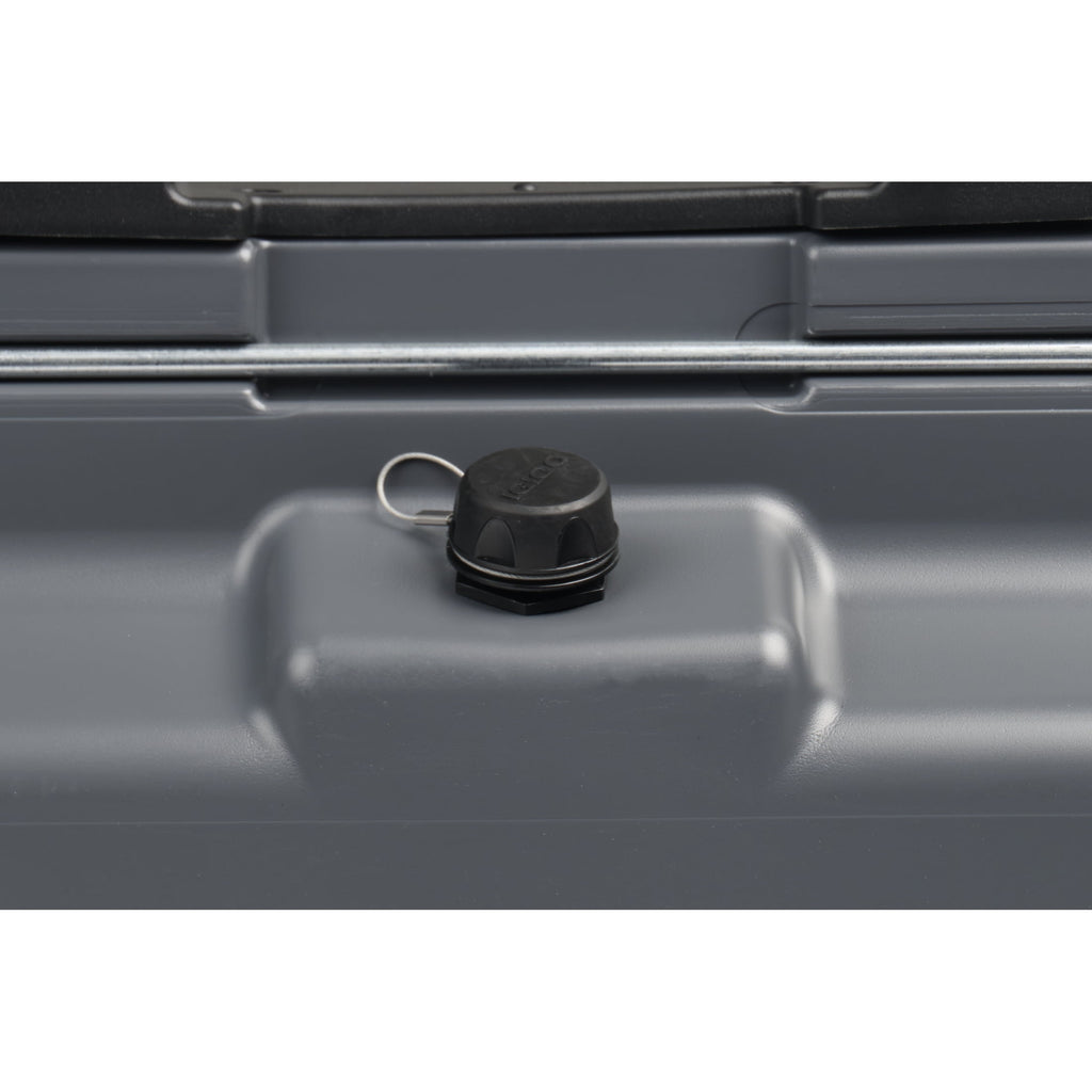 52 QT Overland Ice Chest Cooler with Wheels, Gray and Blue