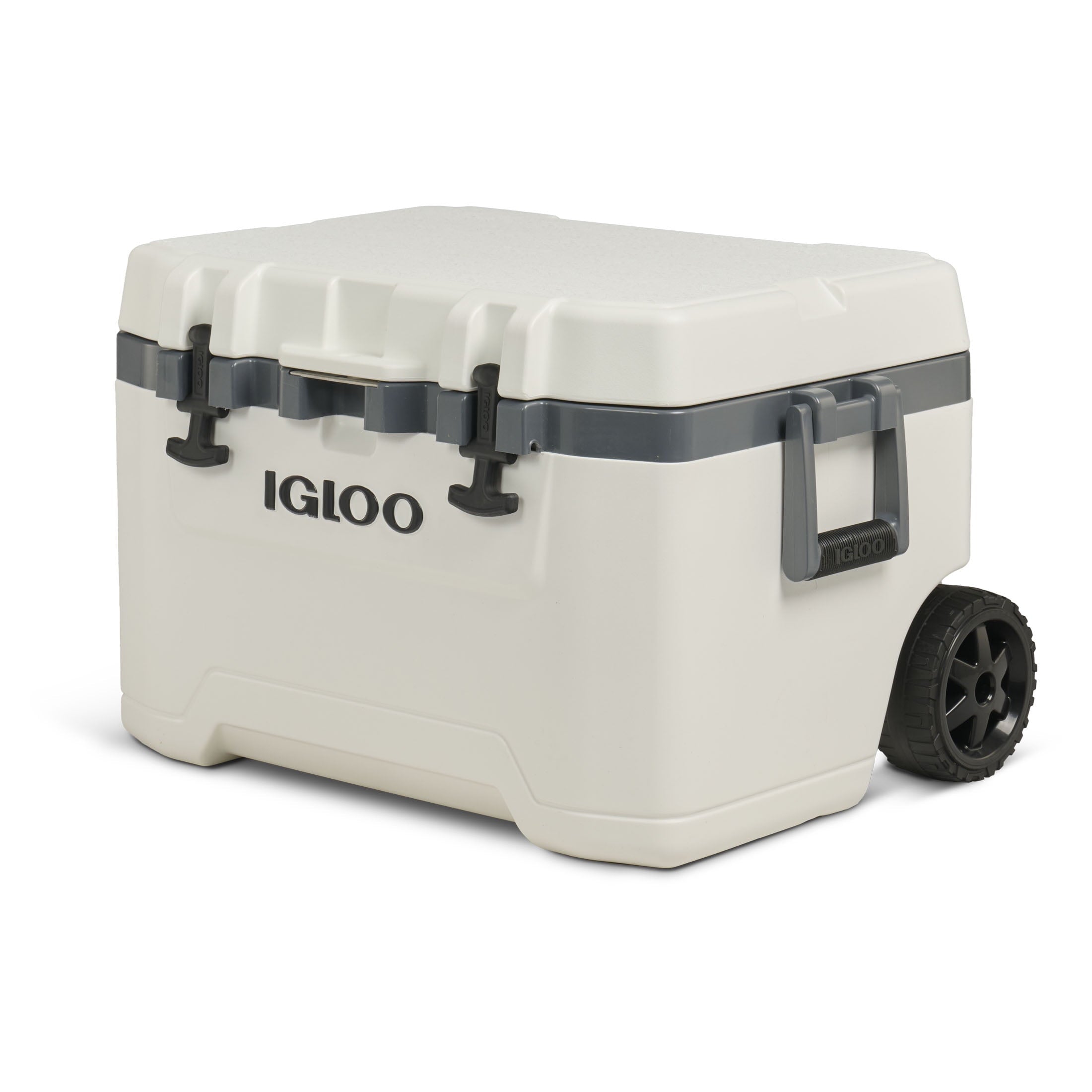 52 QT Overland Ice Chest Cooler with Wheels, Gray and Blue