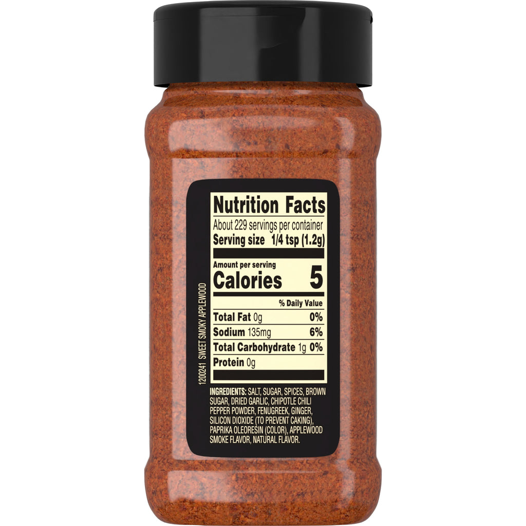 Sweet Smoky Applewood Flavored Seasoning, Applewood Seasoning Blend, 9.7 oz Bottle