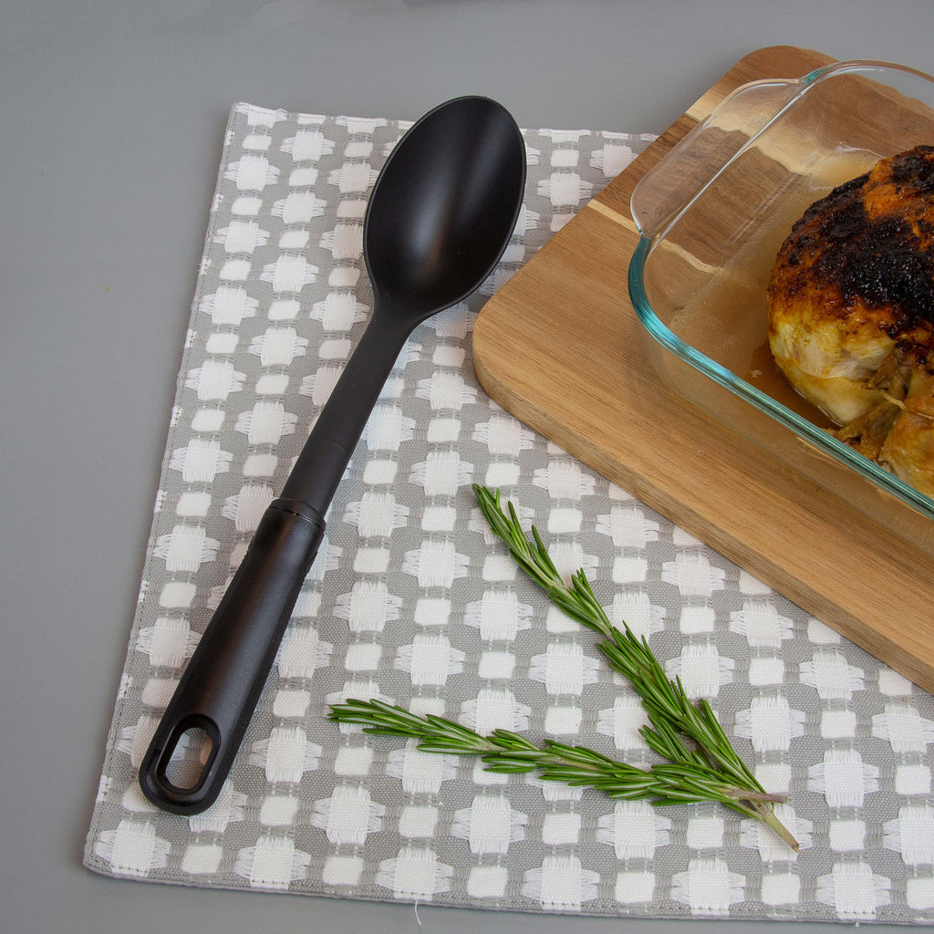 Nylon Solid Basting Spoon, Soft-Touch Handle, Black,