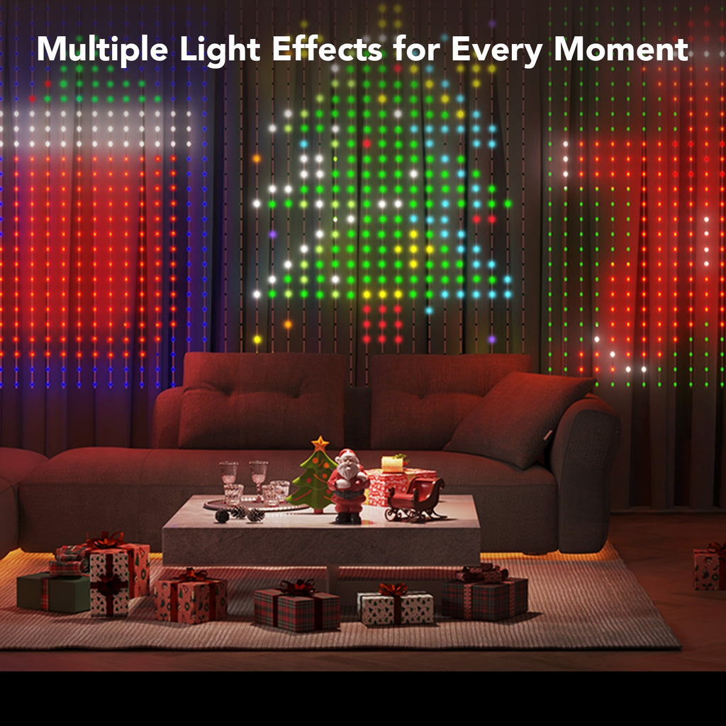 Netflix Indoor 4.92x4.92ft DIY Mode RGBIC LED Curtain Lights