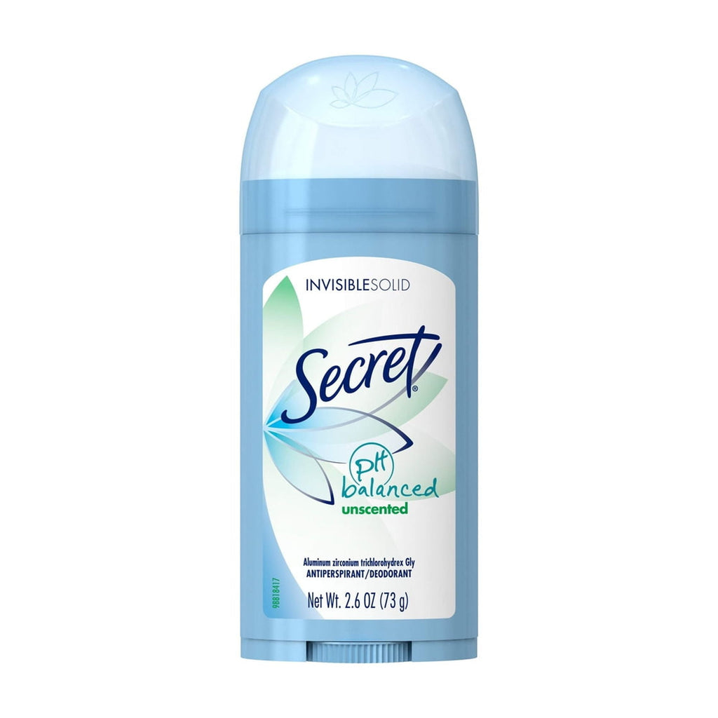 Invisible Solid Antiperspirant Deodorant, Unscented - 2.6 oz - 2 Packs