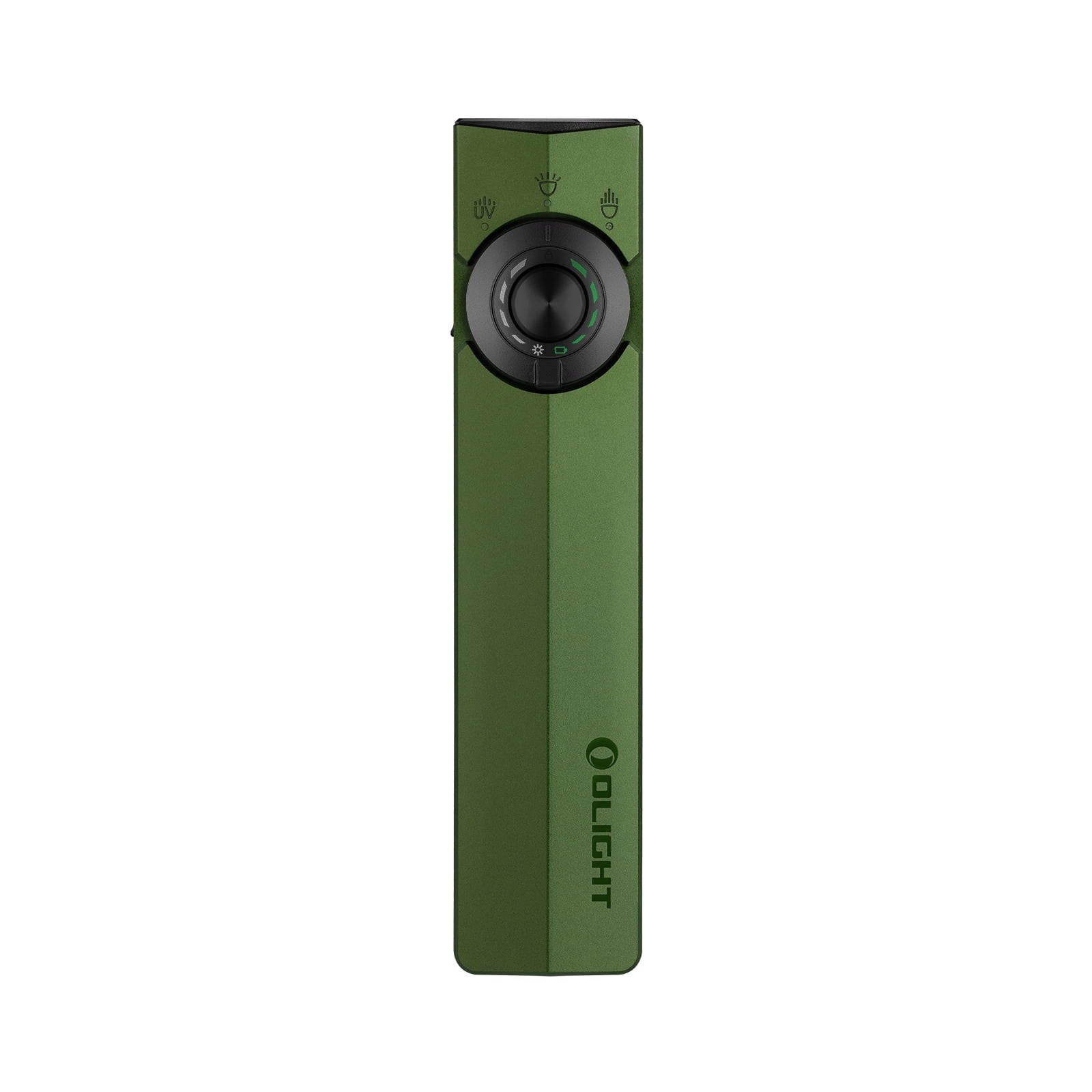 EDC Flat Flashlight Rechargeable with Green Beam, UV and White LED,1500 Lumens USB-C Pocket Camping Flashlight, Spotlight Floodlight for Outdoor Emergency Working (Matte Black CW)