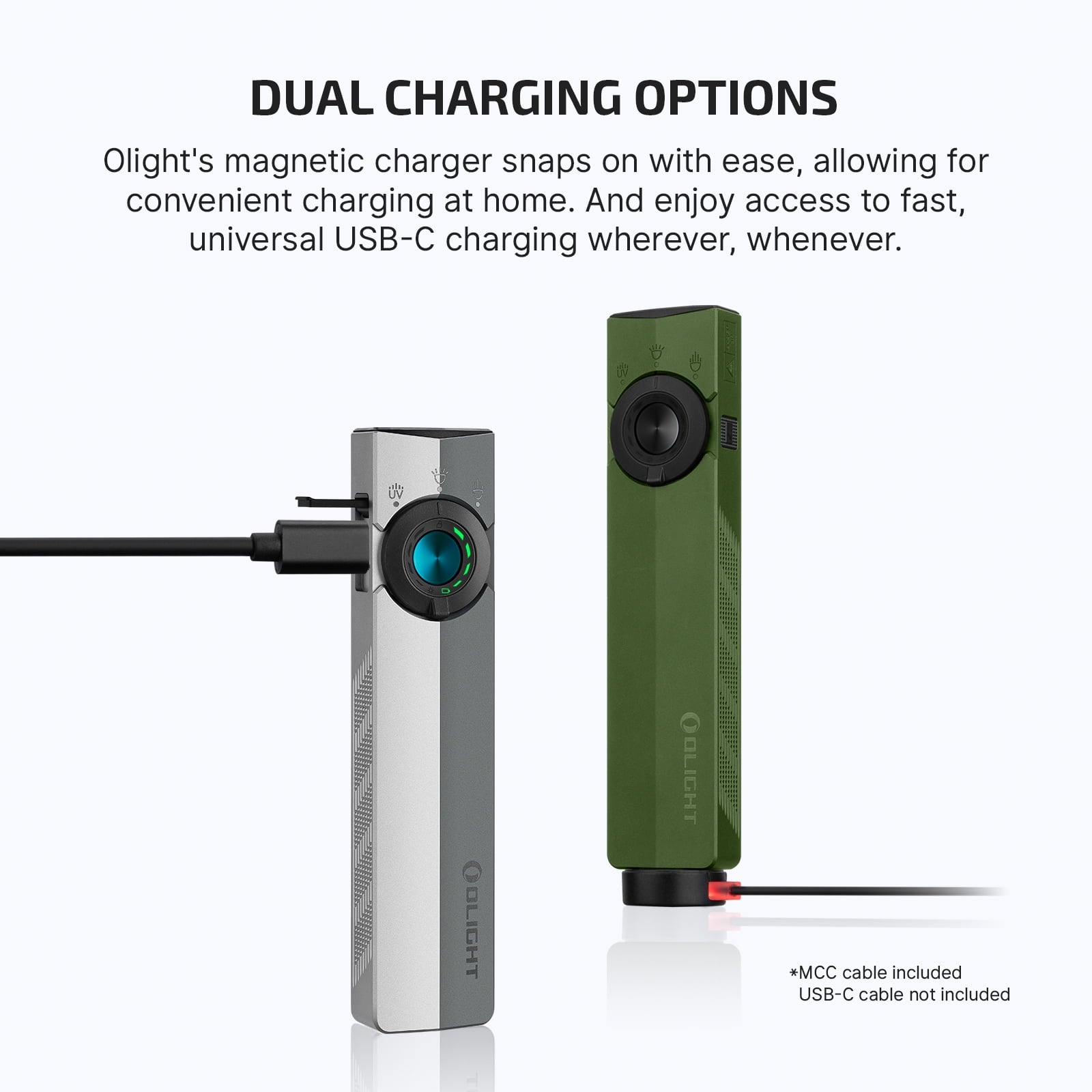 EDC Flat Flashlight Rechargeable with Green Beam, UV and White LED,1500 Lumens USB-C Pocket Camping Flashlight, Spotlight Floodlight for Outdoor Emergency Working (Matte Black CW)