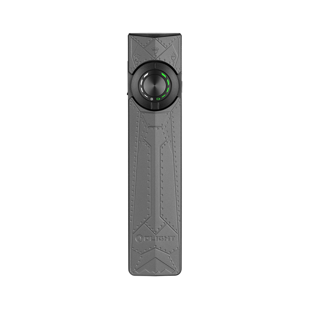 EDC Flat Flashlight Rechargeable with Green Beam, UV and White LED,1500 Lumens USB-C Pocket Camping Flashlight, Spotlight Floodlight for Outdoor Emergency Working (Matte Black CW)