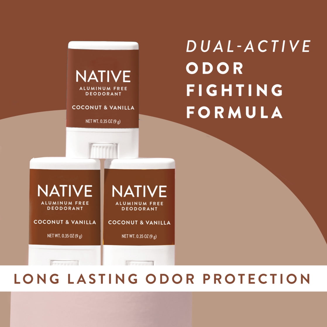 Deodorant, Aluminum Free, Coconut &amp; Vanilla, for Women and Men, Travel Size 0.35 oz