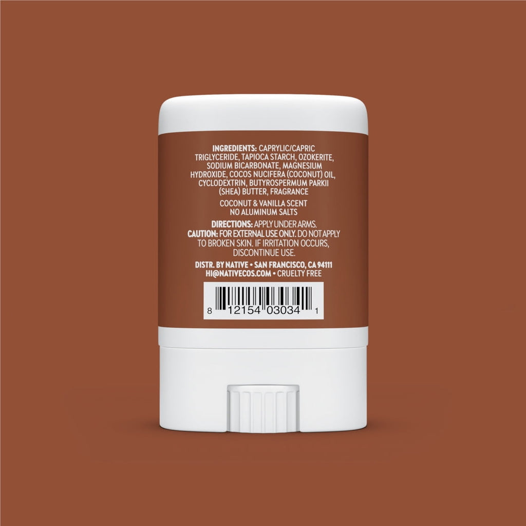 Deodorant, Aluminum Free, Coconut &amp; Vanilla, for Women and Men, Travel Size 0.35 oz