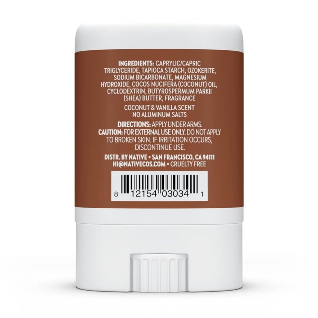 Deodorant, Aluminum Free, Coconut &amp; Vanilla, for Women and Men, Travel Size 0.35 oz