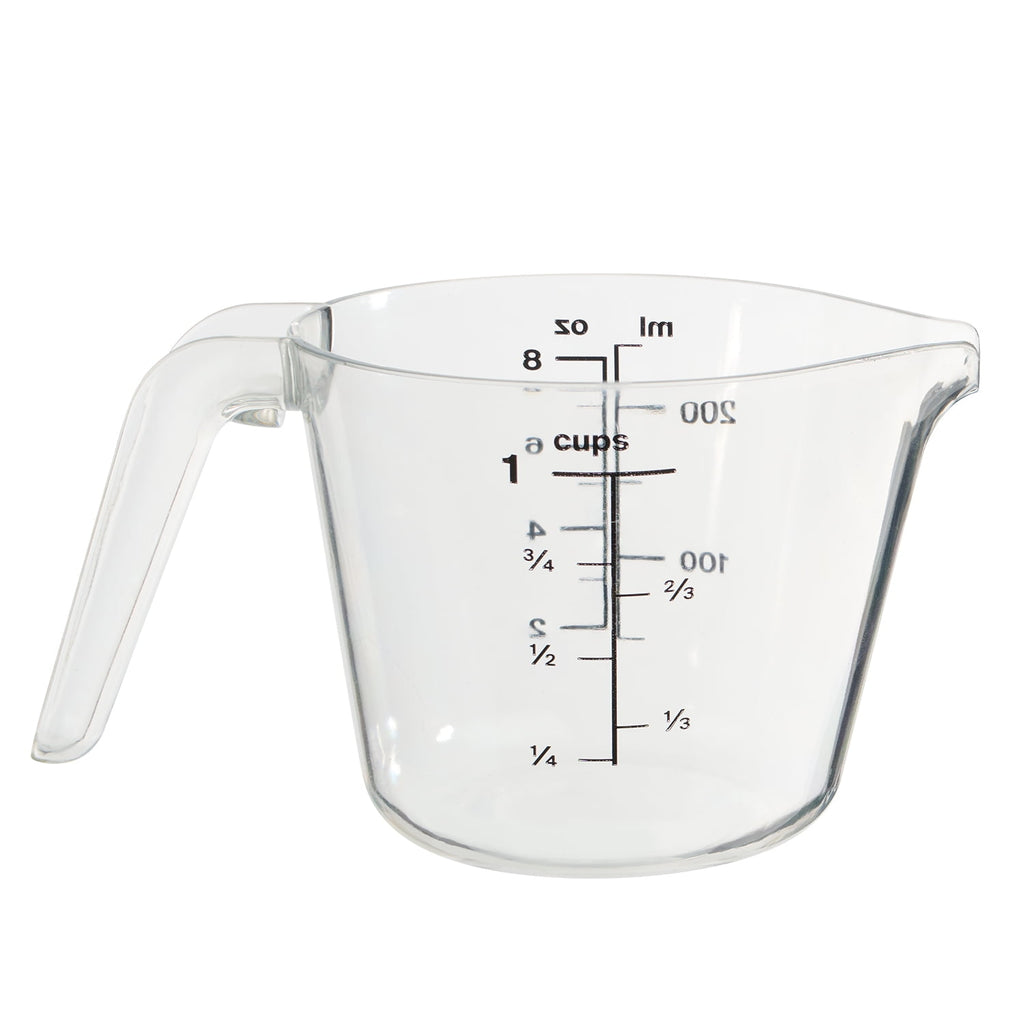 1 Cup Large Spout Plastic Measuring Cup, Clear