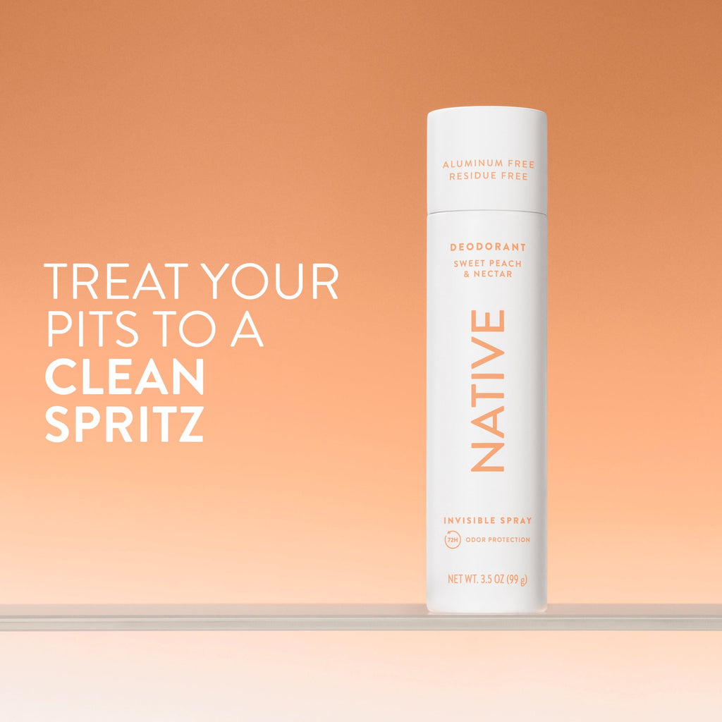 Aluminum Free Deodorant Spray For Women, 72 Hour Deodorant Spray, Sweet Peach &amp; Nectar, 3.5oz