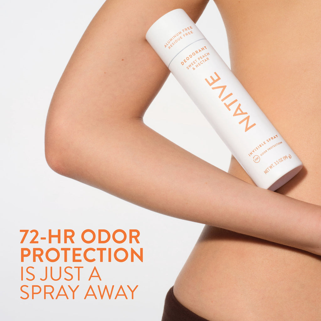 Aluminum Free Deodorant Spray For Women, 72 Hour Deodorant Spray, Sweet Peach &amp; Nectar, 3.5oz
