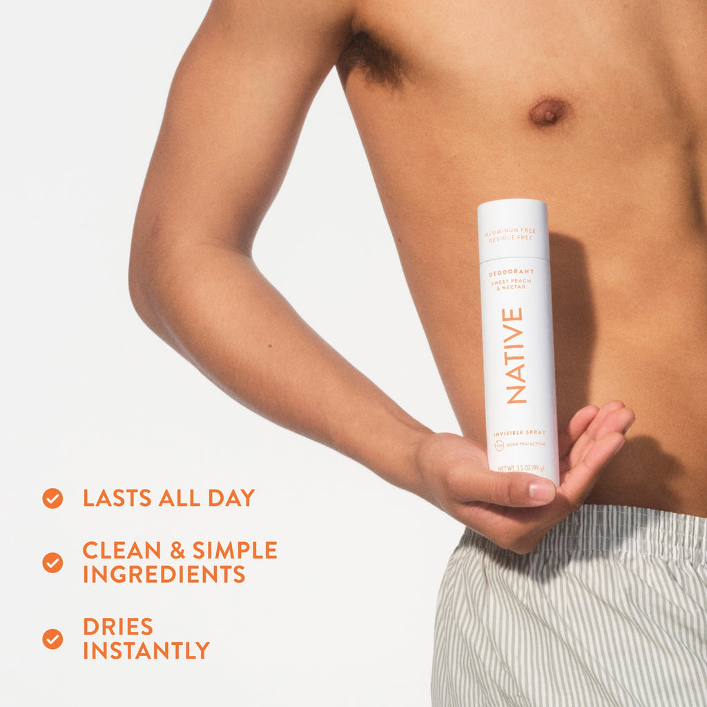 Aluminum Free Deodorant Spray For Women, 72 Hour Deodorant Spray, Sweet Peach &amp; Nectar, 3.5oz