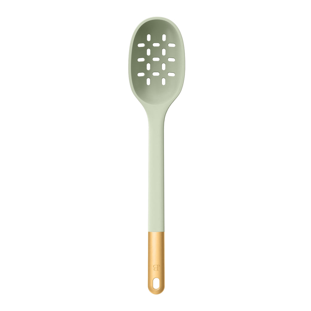 6-Piece Silicone Tool Set with Ceramic Crock, Porcini Taupe by Drew Barrymore
