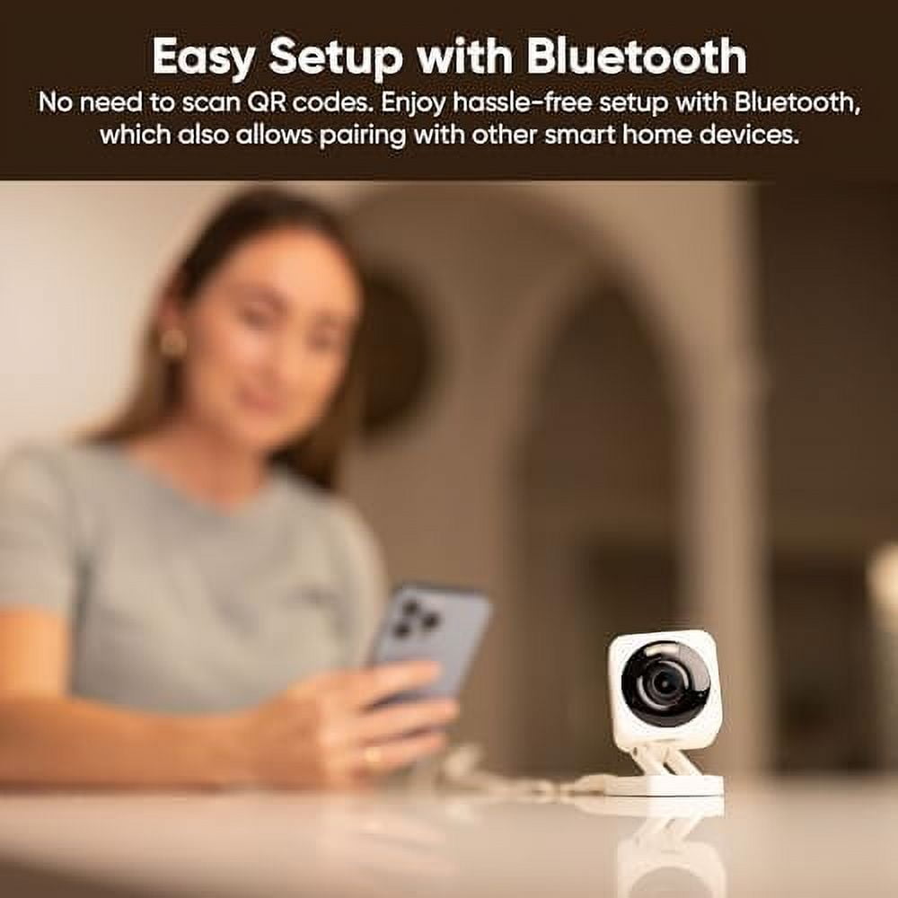 Cam v4 2K HD Wi-Fi Smart Home Security Camera Indoor/Outdoor Pet/Baby Monitor Motion Activated