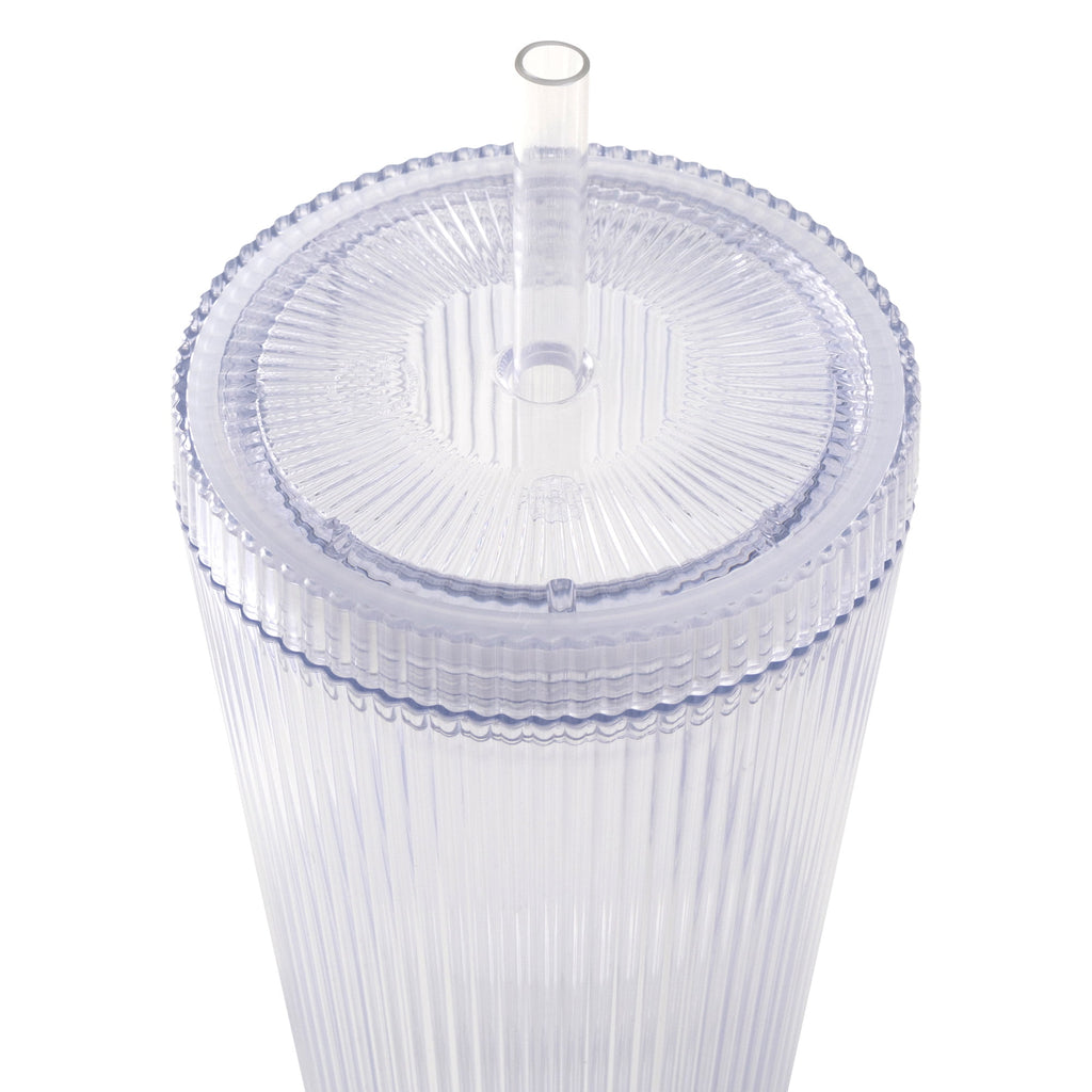 Double-Wall 18oz Iced Coffee Tumbler with Straw