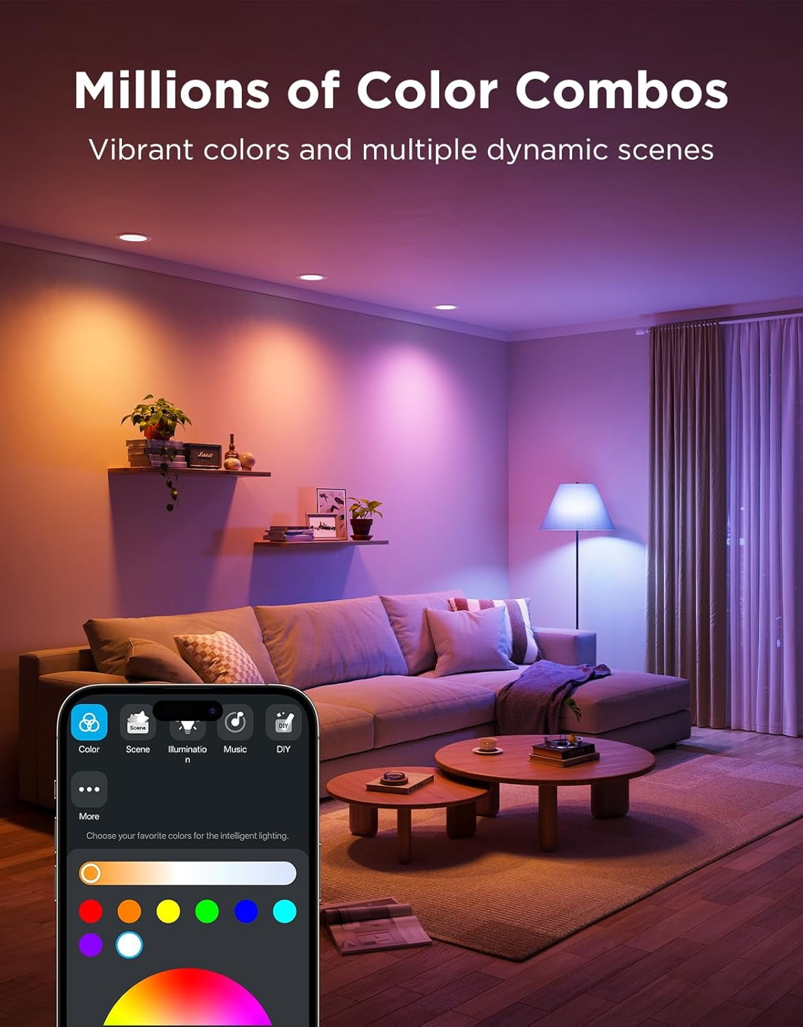 E26 Smart LED Colored Light Bulbs (6pack)