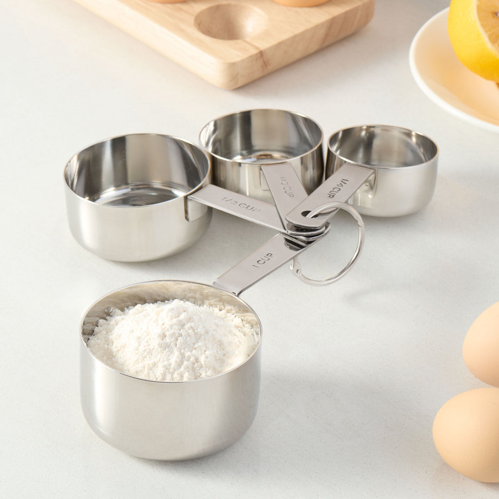 Kitchen Stainless Steel 4-Piece Nesting Measuring Cups